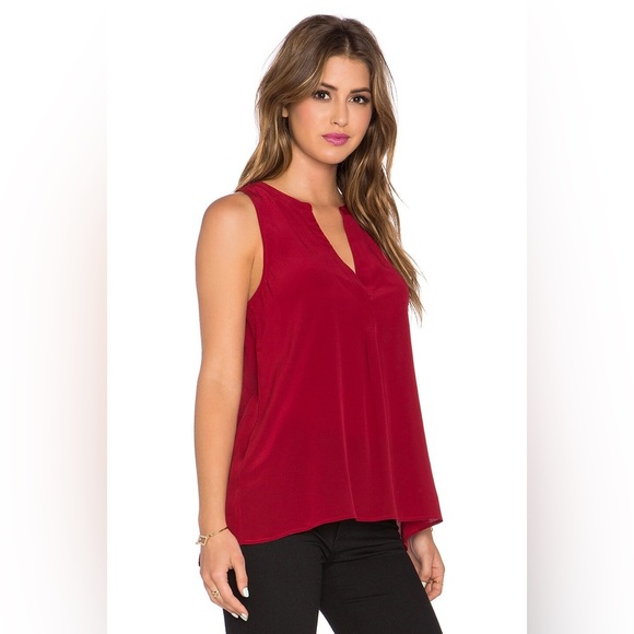 Joie Silk Blouse Women's Size‎ Small Pink Magenta Aruna Sleeveless Top Loose Fit - Picture 9 of 10